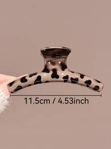 4pcs/Set Women's Chic Leopard Print Rectangular Criss-Cross Curved Hair Claw Hair Clips, Fashion Versatile Elegant Minimalist, Suitable For Daily, Casual, Party, Beach, Vacation, Hairstyling, Face/Hair Washing, Makeup, Outfit Accessories, Spring/Summer/Autumn/Winter,Travel,Birthday - Multicolor - View 8