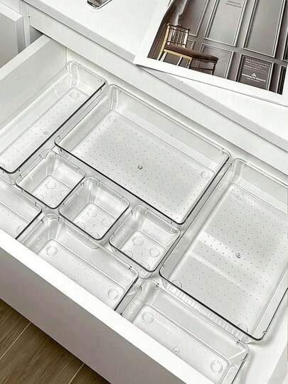 Bộ hộp đựng đồ trang điểm kiểu ngăn kéo 1/4/7/11/16/25 món, hộp đựng trong suốt, hộp đựng nhiều kích cỡ, hộp đựng đa chức năng dùng để đựng mỹ phẩm, quần áo, văn phòng phẩm, dụng cụ, đồ dùng nhà bếp, phù hợp cho bàn trang điểm, nhà bếp, ngăn kéo văn phòng, tuyệt vời cho phụ nữ, đồ dùng du lịch, trang trí mùa thu, trang trí Halloween.