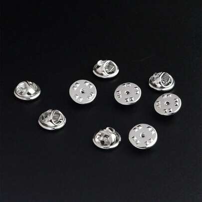 30个锌合金蝴蝶扣配件，胸针徽章背衬，服装包袋装饰纽扣，珠宝DIY组件