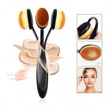 Toothbrush-Shaped Foundation Brush, Blush Brush Recommended By Internet Celebrities, Suitable For Beginners, Seamless Concealer, BB Cream, And Liquid Foundation - Multicolor - View 4