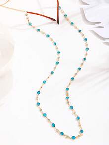 1pc Multicolor Crystal Rhinestone Metal Eyeglasses Chain - Multicolor - View 3