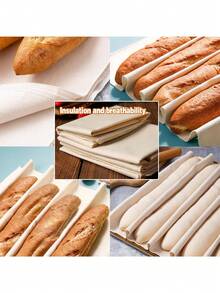 Toile de fermentation de pâte épaisse de qualité supérieure, tapis de fermentation de baguette, idéal pour la cuisson de baguettes françaises et de pain maison, assure une fermentation parfaite de la pâte, essentiel pour la cuisine et la restauration, convient au pain de levain, aux pâtisseries et plus encore - Multicolore - Voir 5