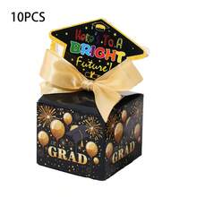 10件套毕业派对糖果盒——毕业礼服主题礼盒、学士袍纸盒和饼干/零食袋 - 畢業季包裝盒 - 查看 7