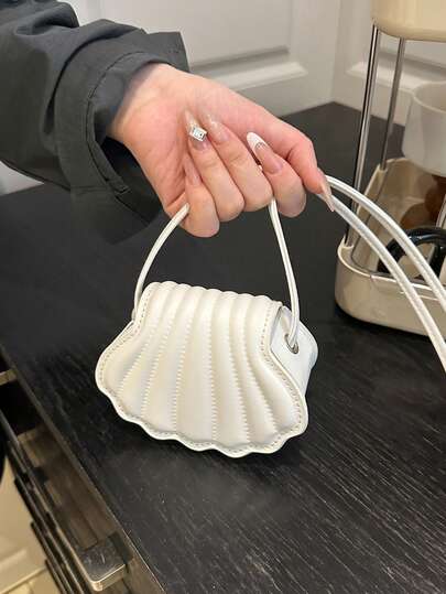 Modische minimalistische Muschelhandtasche, neuer Ankunft Mini einzigartiger Ins-Stil Umhängetasche, schicke Schultertasche für Frauen