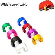 12 Pcs Clamps C - Clips Aluminum Alloy Housing Hose Guide Brake Derailleur Shifter MTB Bike Road - Black - View 6