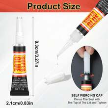 WhizToys Super Glue (12-Pack),Quick-Drying, Clear Liquid Super Glue For Plastic,Metal,Wood, Ceramic,Rubber And More,Strong Bonding Adhesive For Crafts,Repairs,DIY - ColorA - 查看 4