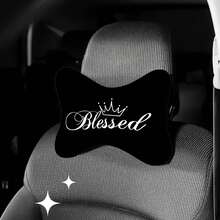 1 chiếc gối tựa đầu hình trái tim in hình lời chúc phúc cho ô tô, gối kê cổ ghế ô tô có ruột nhồi, đệm cổ mềm mại dùng được cả bốn mùa, có thể tháo rời và giặt được, phù hợp với mọi loại xe (Sedan, xe tải, xe van, SUV) - Lời chúc hình trái tim - Xem 1