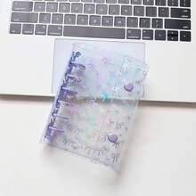 Portador A7, Cubierta con cinta, Libro de almacenamiento con estrellas brillantes, Libro de pegatinas/Libro de bolsillo, Portador A7 Libro de pegatinas, Planificador de papelería, Cuaderno, Libro de pegatinas, Suministros de oficina, Suministros escolares - A - Ver 17