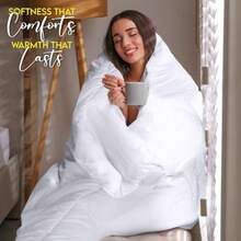 Comforter Duvet Insert Quilted Comforter with Corner Tabs Box Stitched Down Alternative Comforters Queen Size White - Blanco - Ver 6
