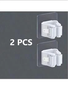 1/2/3/4/6/8 Pcs Wall Mounted Hole-Free Mop Holder Hooks, Cleaning Tool Storage Clips, Wall Mounted Mop & Broom Organizer, Suitable For Bathroom, Kitchen, Garden Cleaning Accessories, Household Tool Storage - Multicolor - View 18