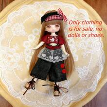 17厘米BJD娃娃服装套装，精致可爱时尚BJD娃娃服装套装，可更换配件，新年/圣诞节/生日礼物（仅含服装，不含娃娃和鞋子） - 彩色 - 查看 9