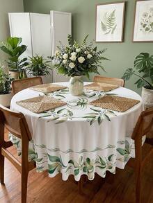 1 件装优雅印花桌布，耐用涤纶材质，镂空包边，防污、防水、可水洗、防皱，适用于各种场合，例如复活节早午餐、母亲节下午茶、露台聚会，是餐桌、厨房、婚礼装饰和复古装饰的必备家居装饰品。 - 彩色 - 查看 12
