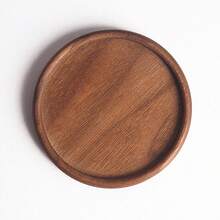 Black Walnut Wood Coaster, Natural Solid Wood, Round Smooth, Durable And Heat-Resistant, Suitable For Tea, Coffee And Multipurpose Home Use - Multicolor - View 7