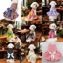 1pc Cute Pet Cat Dog Dress, One-Piece Outfit, Polka Dot & Ditsy Floral, Multicolor Random Style, Pet Clothing - Multicolor - View 2