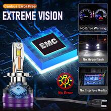 2 bóng đèn pha LED H7 cho ô tô (H1, H4, H11, HB3, 9005, HB4, 9006, 9012, HIR2, H9, 9054, CSP Turbo Fan, Canbus, chiếu sáng xa và gần) 12V - JC-82 - Xem 7