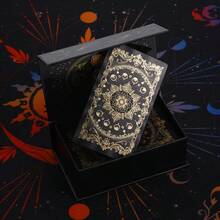 1副金箔塔罗牌，附带英文说明书，彩色印刷，防水PVC材质，占卜卡，派对桌游卡，算命卡，收藏礼品 - 彩色 - 查看 8