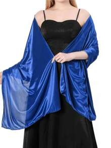 Khăn choàng và khăn quàng cổ trang trọng, chất liệu giống lụa, kích thước 70" x 170cm: Khăn choàng dự tiệc cưới bằng chiffon mềm mại, trong suốt, dành cho phù dâu, 1 chiếc. - Nhiều màu - Xem 14