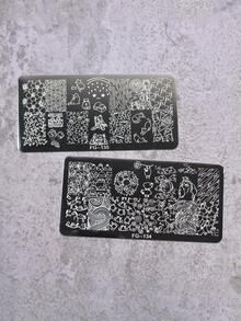 2 tấm dập móng hình động vật hoạt hình, 1 dụng cụ dập móng có nắp đậy, dụng cụ dập móng kèm gạt. - Bạc - Xem 2