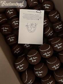 Personalized Dog Toy Ball, Customized Wedding Favors, Customized Tennis Ball With Heart Message, Tennis Player Gift, Dog Toy/Puppy Toy/Cat Toy/Tennis Toy - Multicolor - View 5