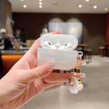 1个装白色炫彩贝壳图案保护套，仿珍珠钥匙扣，防震时尚保护套，兼容 1/2/3/4/Pro/Pro 2/Pro 3，青少年及年轻人的礼物，适合日常使用及特殊场合。 - 彩色 - 查看 2