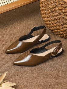 Dép xăng đan đế bằng nữ, mẫu mới Xuân/Hè 2026, đa năng, đế mềm, kiểu La Mã, cỡ lớn 41-43. - màu nâu - Xem 2