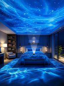 1pc USB Powered Aurora And Sky Projector With RGB Remote Control - Adjustable LED Lights, Polished Surface, USB Power Interface, Suitable For Indoor Use, Enhances Space Appeal, Captivating Visual Effects, Remote Control Projector - Multicolor - View 2