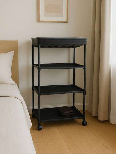 carrito de 4 NIVELES organizador para áreas de la casa cuarto, cocicna sala, tela y platico