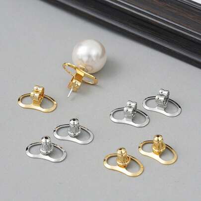 4个极简铜质猪鼻子耳塞，耳饰配件，防止耳垂下垂，DIY饰品，礼品及日常用品