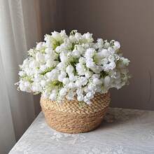 18 Stems Artificial Lily Of The Valley Bouquet - Fake Green Stems For Tabletop Center Decor And Party Decoration - Multicolor - View 2