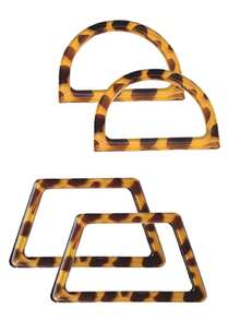 2/4件装梯形和半圆形DIY装饰包带,豹纹D形包带,仿豹纹梯形包带,扁平树脂手提包带,适用于礼盒、钱包、钩编和编织工艺品、DIY手提包制作,是送给爱人、亲戚、朋友、同学、同事、老师的绝佳礼物。 - 彩色 - 查看 14