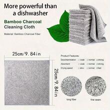 Bamboo Charcoal Cleaning Cloth - Thickened, Super Absorbent, Oil-Proof, Ultra-Fine Fiber Dish Cloth And Dishcloth For Kitchen - Others - View 3
