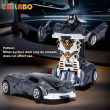 unilabo Juguete de coche deportivo transformable: Coche de carreras deslizante con propulsión por inercia, vehículo robot 2 en 1 con transformación automática - ¡Excelente regalo creativo para niños! - Multicolor - Ver 11