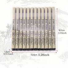 12pcs/Set Fine Tip Liners, Waterproof Ink Pens For Drawing, Sketching, Manga, Calligraphy, Art Design - Set - View 5