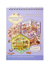 Hình dán phong cảnh sáng tạo dành cho học sinh, hình dán phong cảnh tự làm, hình dán đa phong cảnh thu nhỏ, hình dán trang trí sổ kế hoạch, giúp giảm căng thẳng và giết thời gian, sách hình dán, đồ dễ thương, sách tĩnh lặng - Nhiều màu - Xem 12