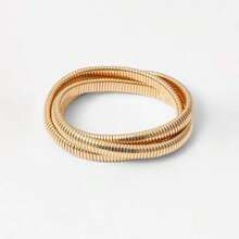 Stackable Spiral Snake Chain Bracelet, 44323812 - Hot Pink - View 5
