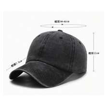 1pc Hotter Than A   Washed Cap| Funny Western Hat |  Boutique Hat | Summer Lake Hat - Black - View 2