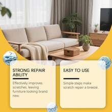 jakehoe Wood Furniture Scratch Repair Cream, Formulated With Sodium Silicate And Silica, Designed To Effectively Improve Scratches. Suitable For Wooden Floors, Tables, Chairs, And Various Wooden Furniture To Meet Multiple Needs - 液體 - 查看 2