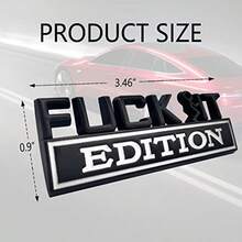 IT Edition Emblem Car Exterior Emblems Badge 3D Sticker Decal 3D Fender Badge Decal For Cars Trucks Black Plastic Replacement Decal - Đen Trắng - Xem 2