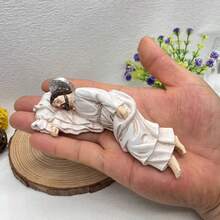 Exquisite Recumbent Jesus In Manger Figurine, Classic Religious Gift For Church, Home Decor, Housewarming, Desk Decoration - 1PC - View 5
