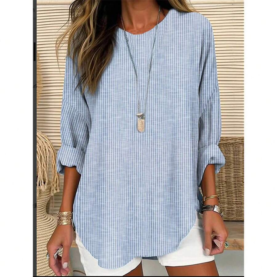 Women Blouses & Shirts - Light Blue - View 1