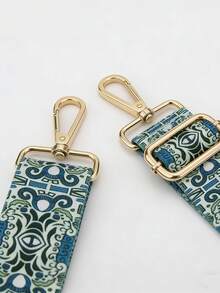 1 dây đeo vai thay thế có thể điều chỉnh độ dài, kèm khóa kim loại, phù hợp với túi đeo chéo. - màu xanh lá - Xem 4