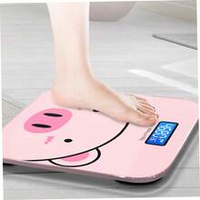 Kawaii Pig Design Digital Bathroom Scale With LED Display – Precise, Modern And Decorative - A - View 2