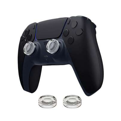 2 piezas de tapas de palanca de mando de silicona transparente, botones elevados, antideslizante y a prueba de sudor, mejora la experiencia de juego, compatible con PlayStation5/PlayStation4/PS3/XB0X Series S X/XB0X ONE/XB0X 360/SWITCH PRO Controladores