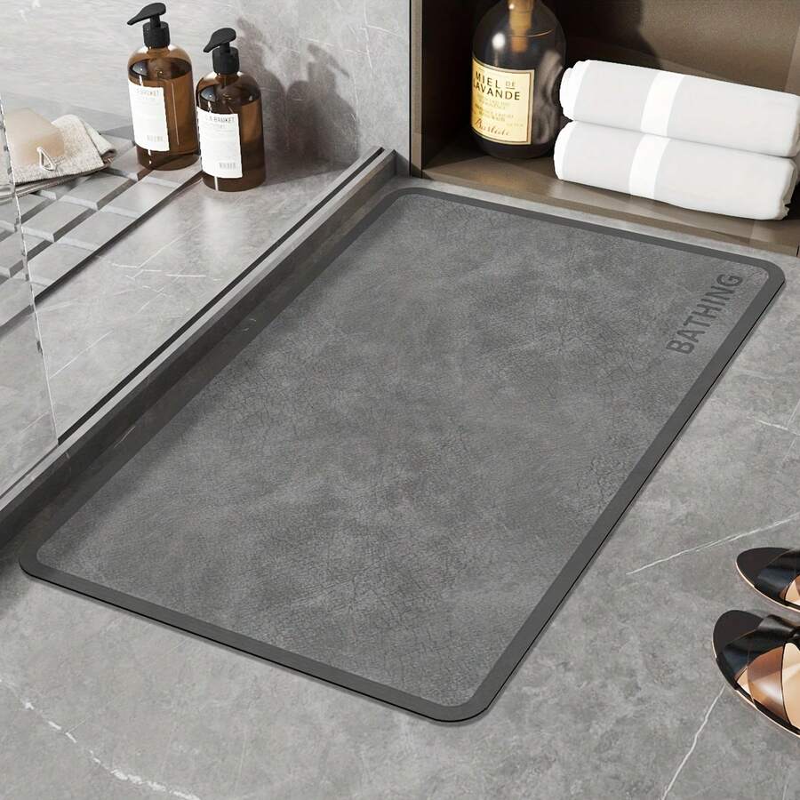 1 pieza Alfombra de baño con diseño de patrón simple, alfombra rectangular, adecuada para baño, cocina, inodoro y decoración del hogar en la sala de estar