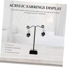 1pc Jewelry Organizer - Multi-Function Necklace Hook, Vertical Display Stand, Durable Metal Design, Essential For Fashion Enthusiasts, Jewelry Tower, Recommended Easter Gift - Black - View 6