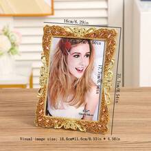 1pc Creative Light Luxury Full Diamond Minimalist Design Modern Photo Frame, 6 Inches, 7 Inches, 10 Inches, Suitable For Home, Office, Living Room, Bedroom, Decoration, Can Also Be Used As A Birthday Gift, Holiday Gift For Family And Friends (Random Inner Paper) - Silver - View 19