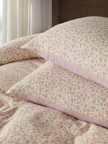 3件套100%涤纶粉色碎花被套组，2个枕套+1个被套（不含床单） - 彩色 - 查看 7