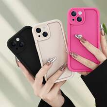 Bộ 3 ốp lưng điện thoại Dopamine mờ, hiệu ứng chuyển màu, tương thích với iPhone X/XR/11/12/13/14/15/16/17/Pro/Plus/ProMax, bảo vệ toàn thân, thiết kế tối giản, bảo vệ hoàn hảo cho điện thoại của bạn. - Đen + Trắng + Đỏ hồng - Xem 1