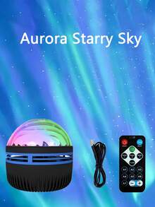 1 buah Lampu Proyeksi Langit Berbintang Aurora, Lampu Plafon Aurora LED Berputar, Lampu Proyeksi Galaksi dengan Kontrol Jarak Jauh, Lampu Proyeksi Nebula Bertenaga USB, Cocok untuk Pesta, Liburan, Hari Valentine, Kamar Tidur, Ruangan, Plafon, Dinding, Ruang Tamu, Dekorasi Ulang Tahun - cahaya senja - View 4