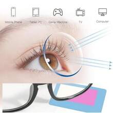 2 Pairs Of  Glasses That Block 99% Of Radiation From Computer And Gaming Screens| Anti-Fatigue Protective Glasses With UV Protection| Anti-Glare Office Live Streaming Glasses - 2 Black - View 4